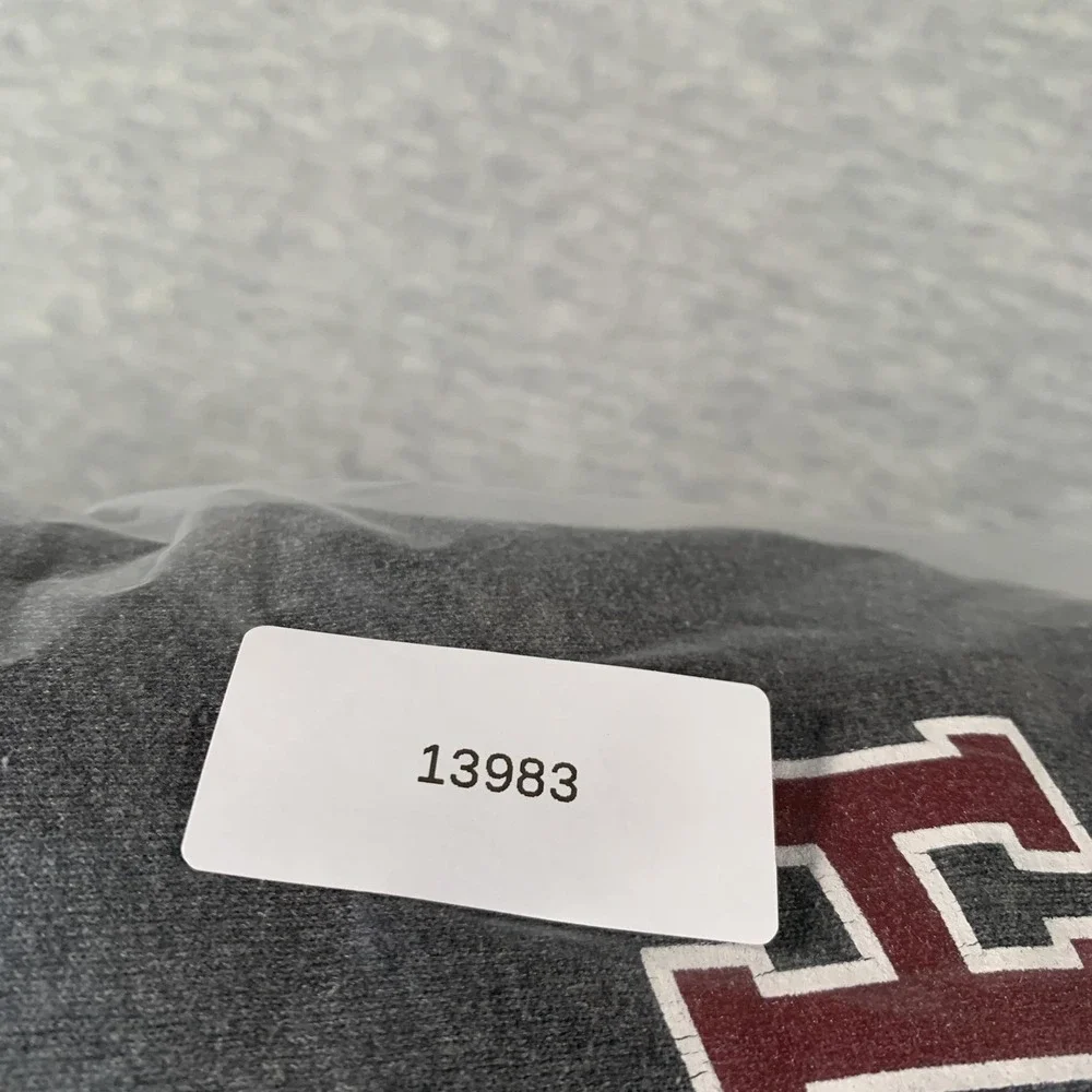 Harvard Hoodie Mens Small Gray Champion Pullover Fleece Sweatshirt‎ Logo Graphic